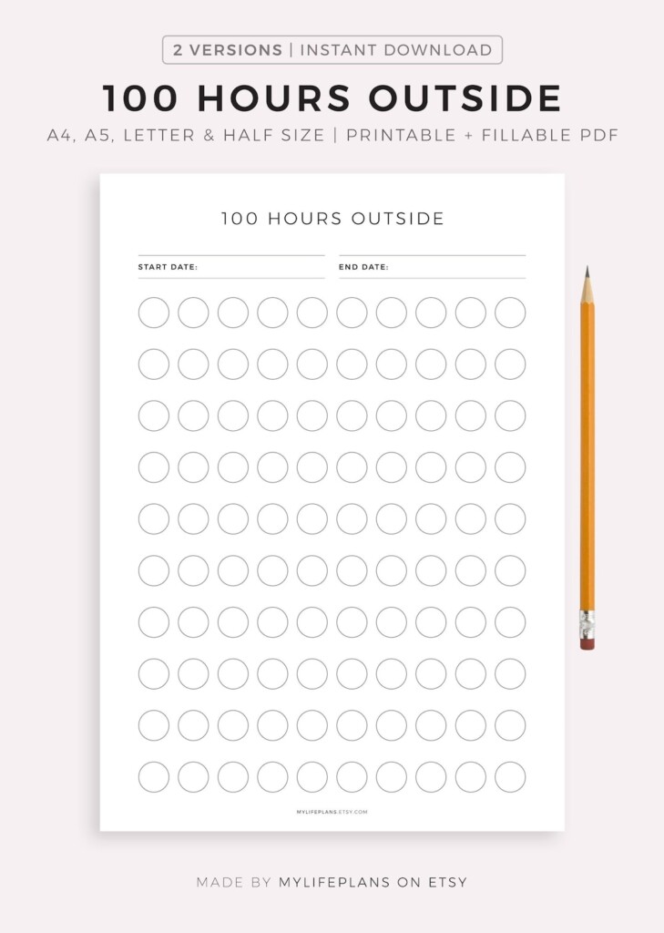 1000 Hours Outside Printable Tracker Prntbl concejomunicipaldechinu 