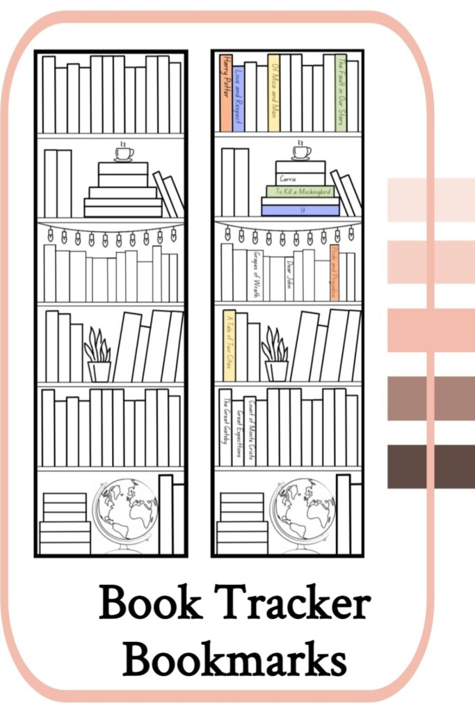 12 Month Printable Book Tracker Bookmark Digital Bookmarks 