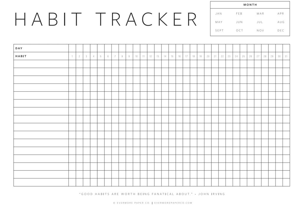 13 Free Habit Tracker Templates To Download And Print Vrogue co