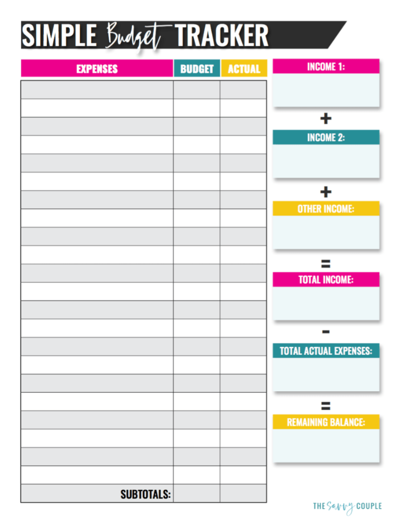 13 Gorgeous Free Printable Budget Templates To Rock Your Family 