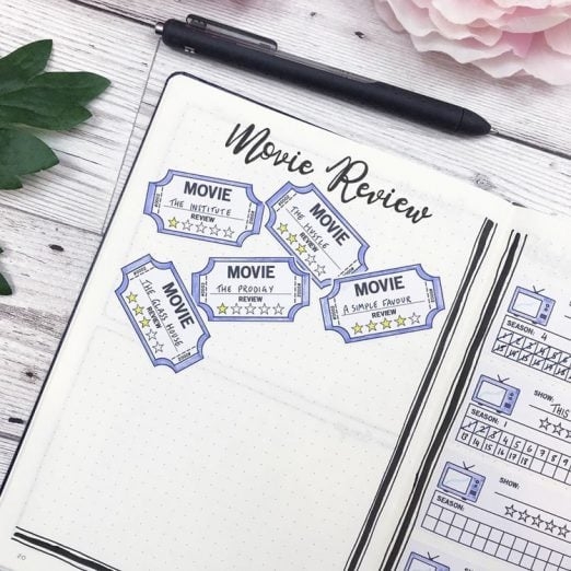 27 Movie Trackers For Your Bullet Journal Beautiful Dawn Designs