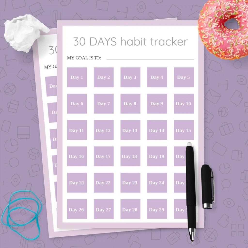 30 Day Habit Tracker Printable