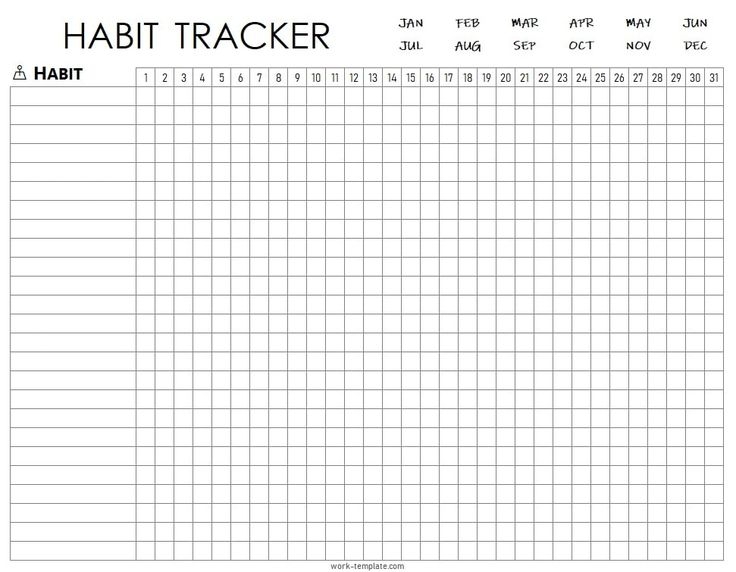 30 Day Habit Tracker Printable Free