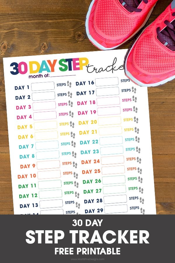 30 Day Step Tracker Free Printable