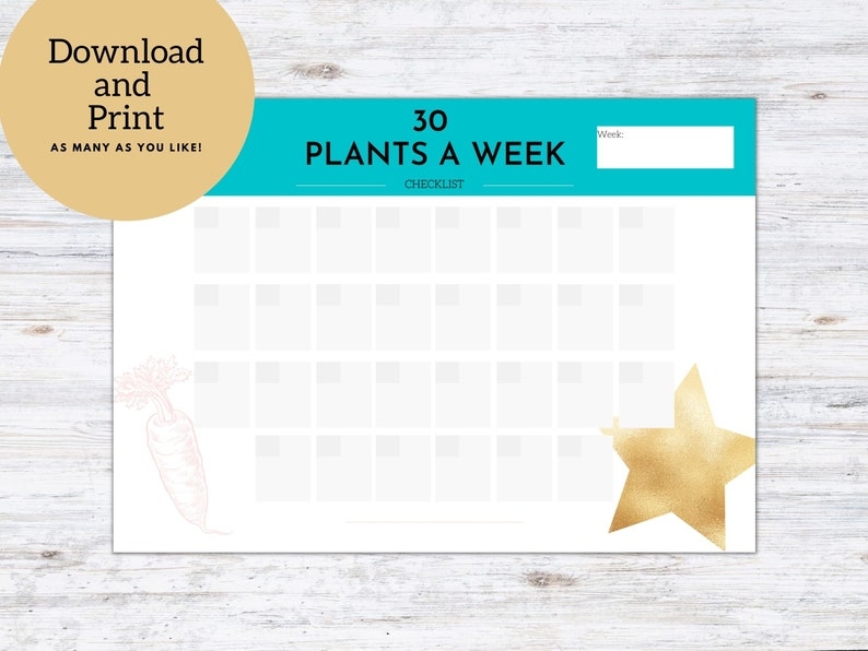 30 Plants A Week Checklist Plant Points Challenge I 30 Etsy