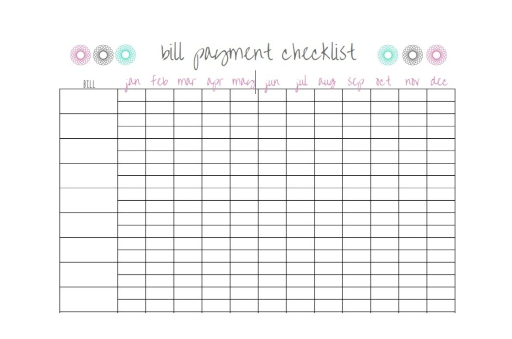 32 Free Bill Pay Checklists Bill Calendars Pdf Word Excel Free 