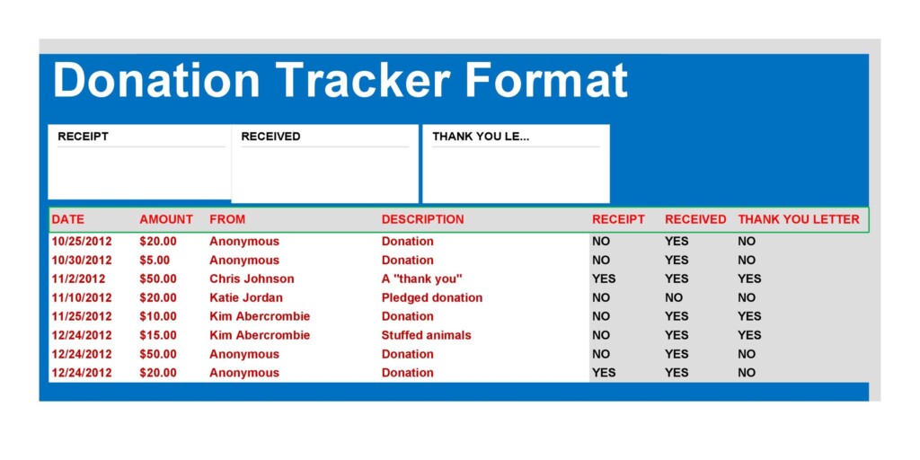 34 Professional Donation Fundraiser Tracker Templates TemplateLab