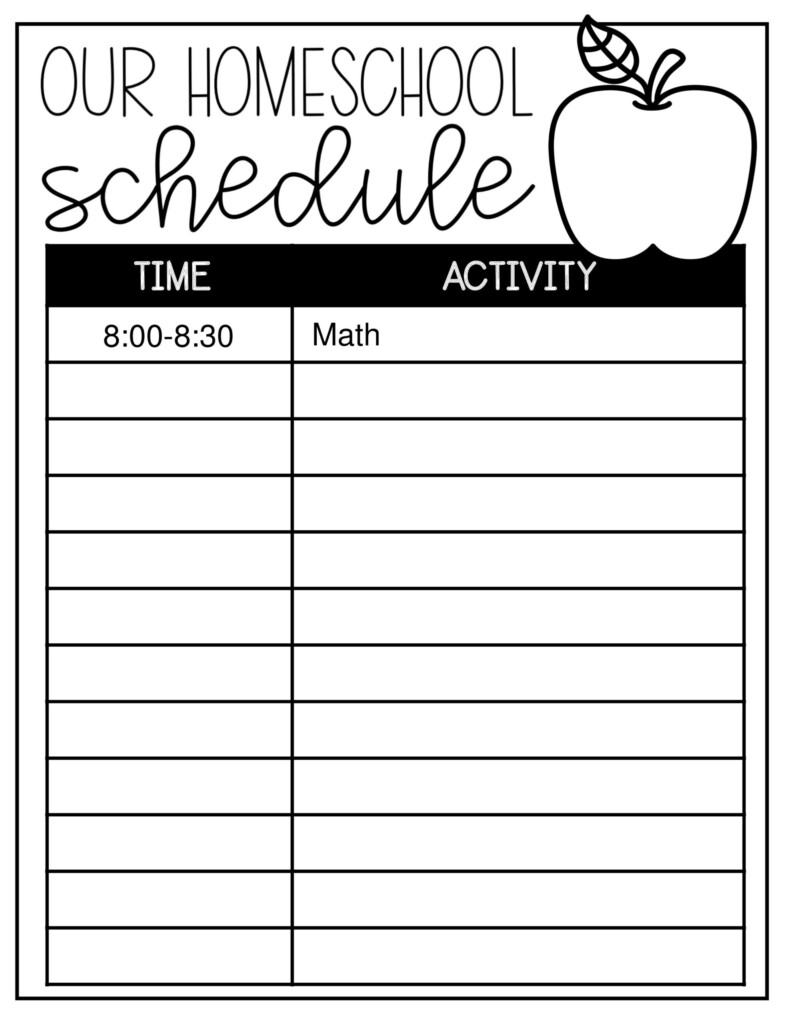 35 Editable Homeschool Schedule Templates FREE 