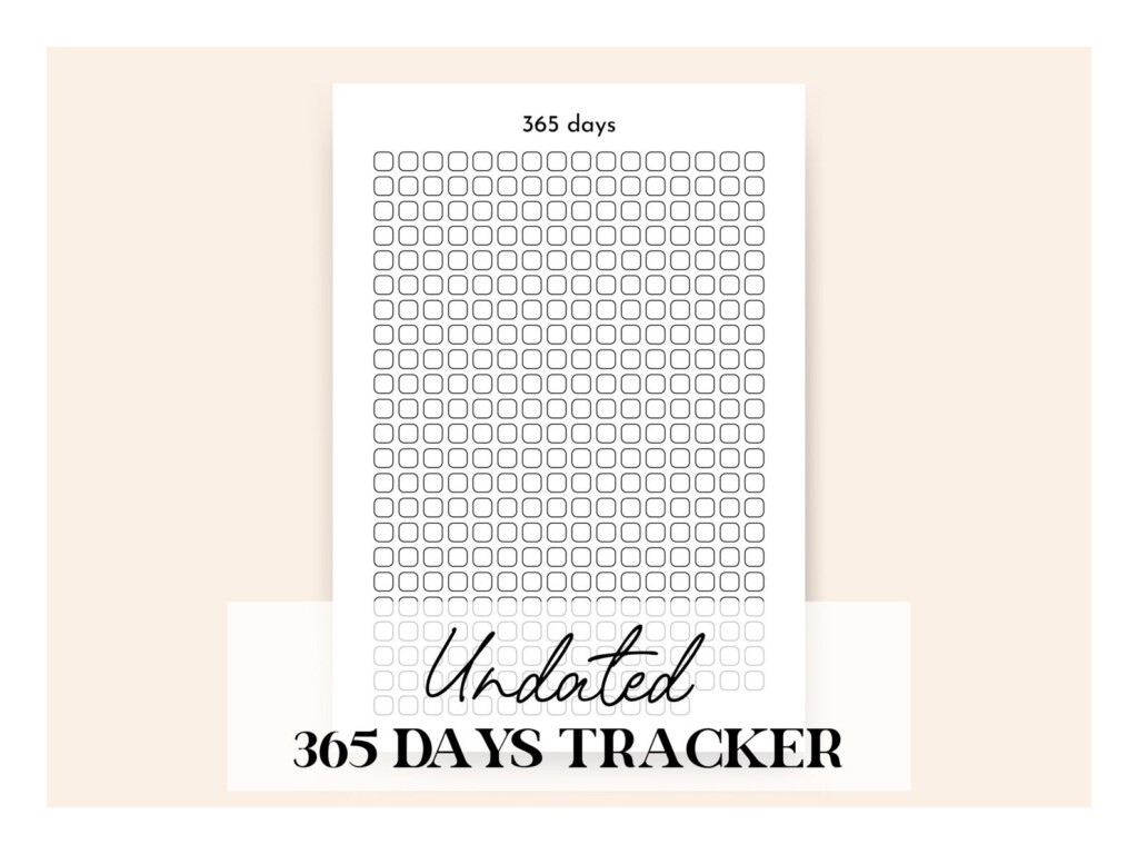 365 Day Habit Tracker Printable