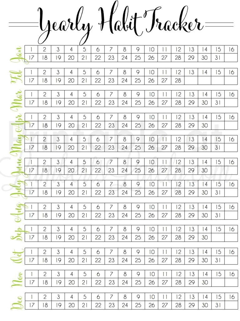 365 Day Tracker Printable Printable New Year Banners