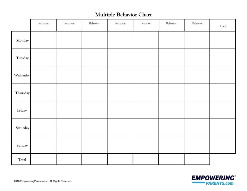 42 Printable Behavior Chart Templates For Kids TemplateLab