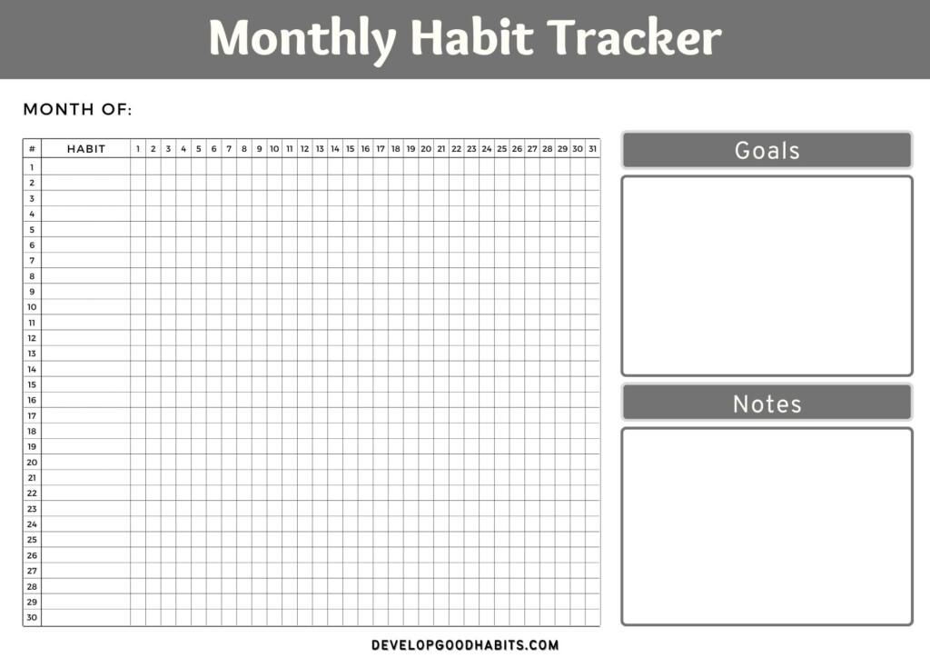 43 Printable Habit Tracker Templates Free For 2023 ReportWire
