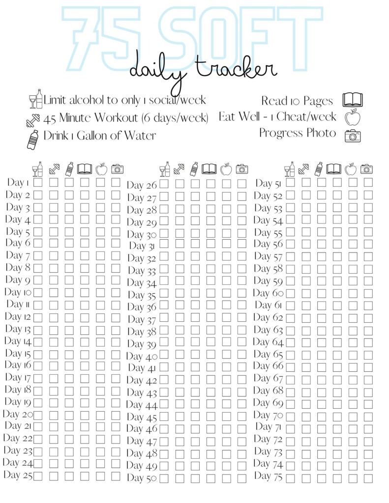 75 Soft Challenge Printable Tracker Artofit