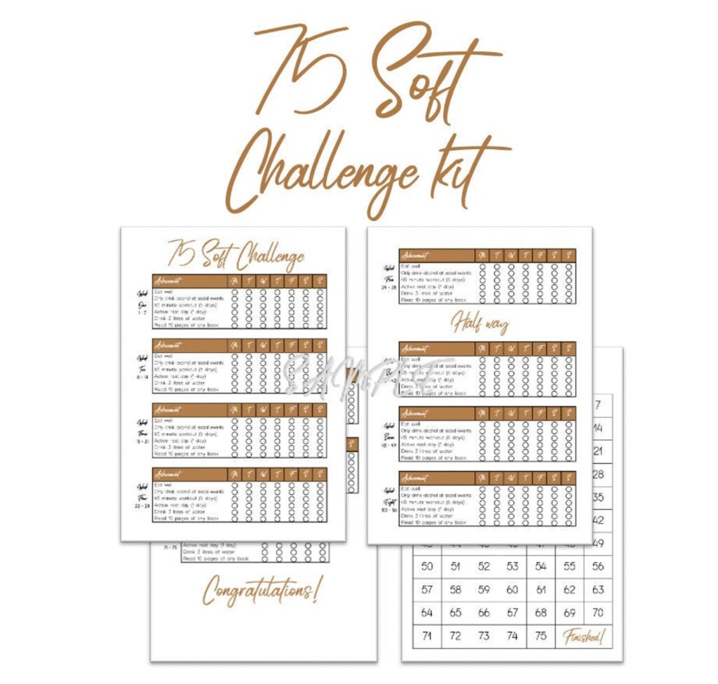 75 Soft Challenge Tracker Printable Free