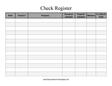 8 Printable Checkbook Register Examples To Download