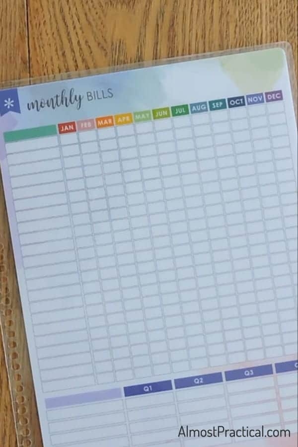 A Bill Payment Organizer From Erin Condren