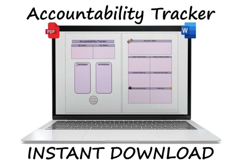 Accountability Tracker Routine Printable Daily Ritual Form Instant 