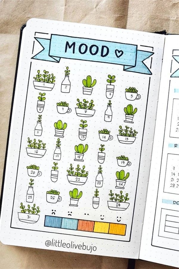 Aesthetic Cute Mood Tracker Printable