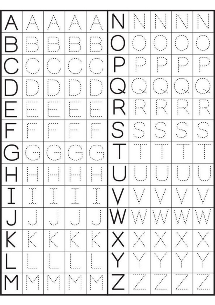 Alphabet Letter Tracking printable Home Study Worksheet Etsy Ireland