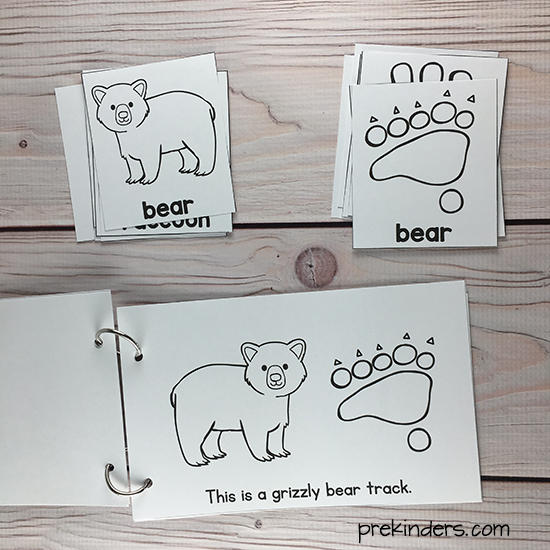 Animal Tracks Printable Book Matching Cards For Preschool Pre K Kids