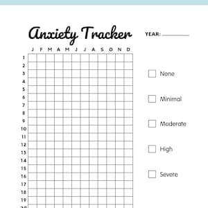 Anxiety Tracker Anxiety Planner Printable A5 Planner Inserts Anxiety 
