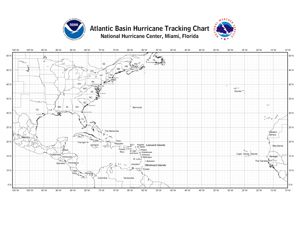 Atlantic Ocean Hurricane Tracking Map Ocean Wildlife List