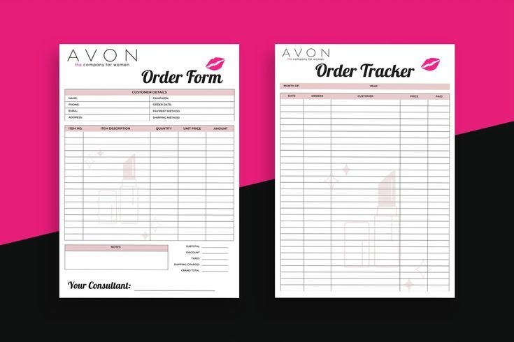 Avon Order Forms Printables Printable Forms Free Online