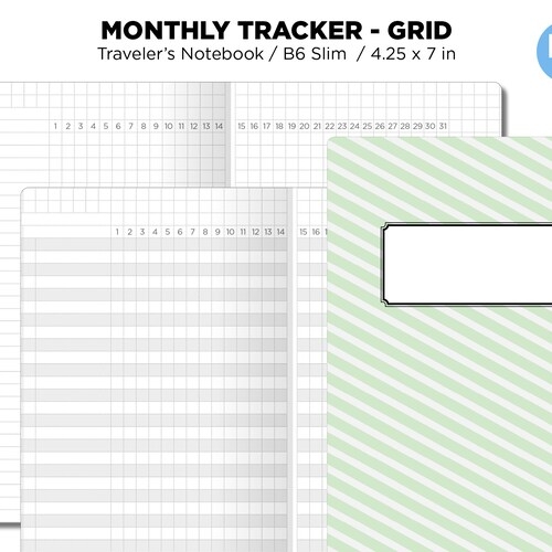 B6 TN Monthly Habit Tracker PRINTABLE Insert Etsy