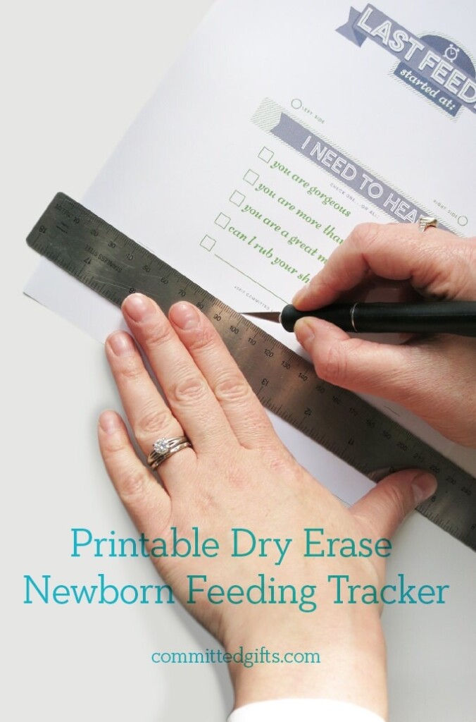 Baby Shower Gift Dry Erase Newborn Feeding Tracker For New Moms Pink 