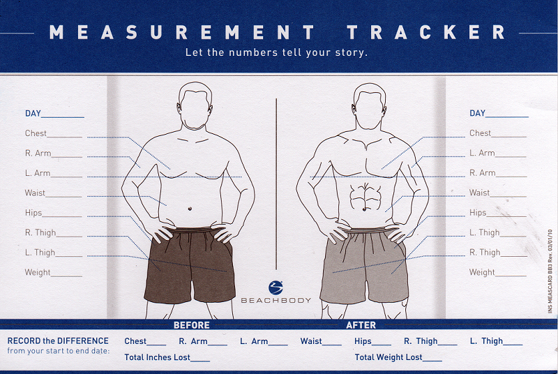 Beachbody Measurement Tracker Printable Printable Templates