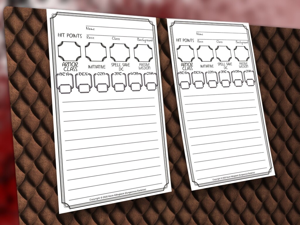 Beholder D D 5e Initiative Trackers Printable Dungeons And Etsy 