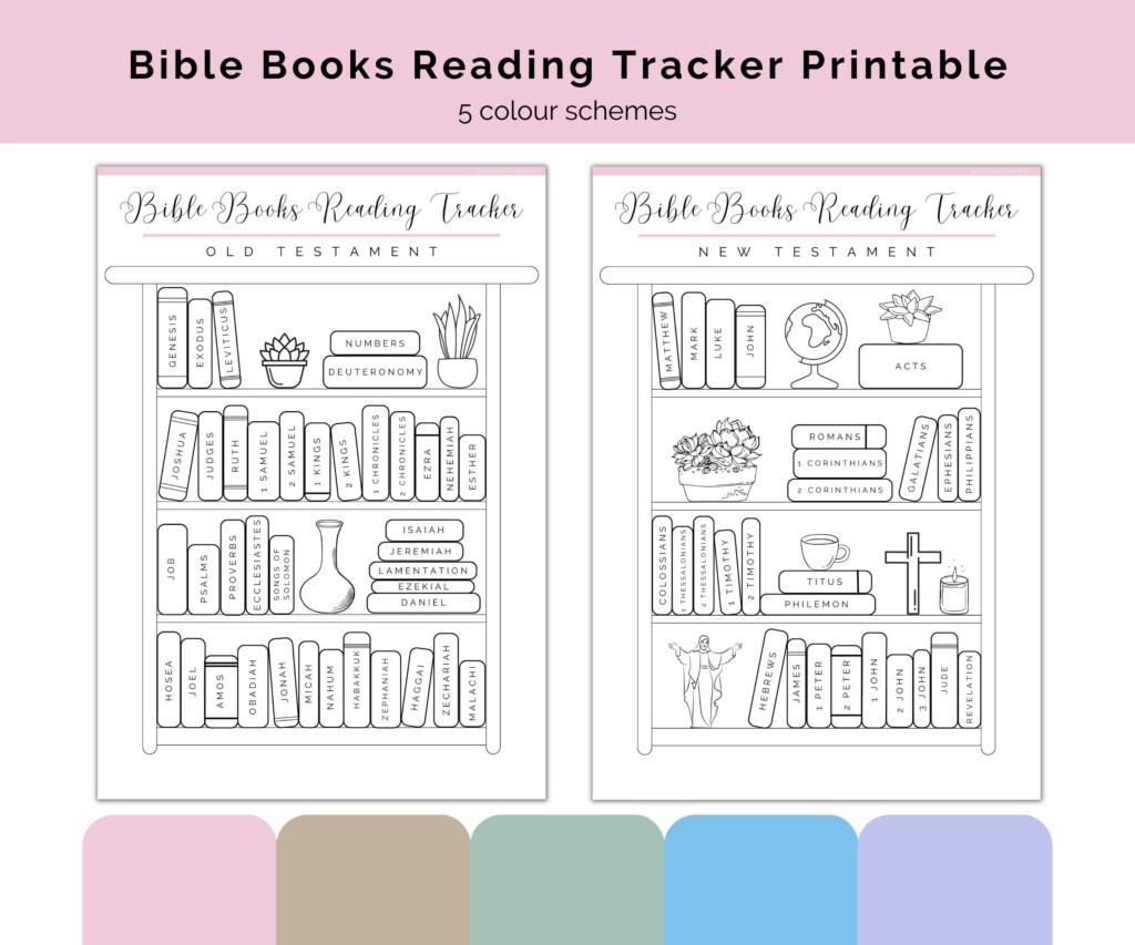 Bible Book Tracker Printable Template Bible Reading Tracker Etsy 