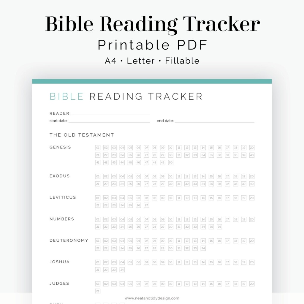 Bible Reading Tracker Fillable Printable PDF Devotional Etsy Canada