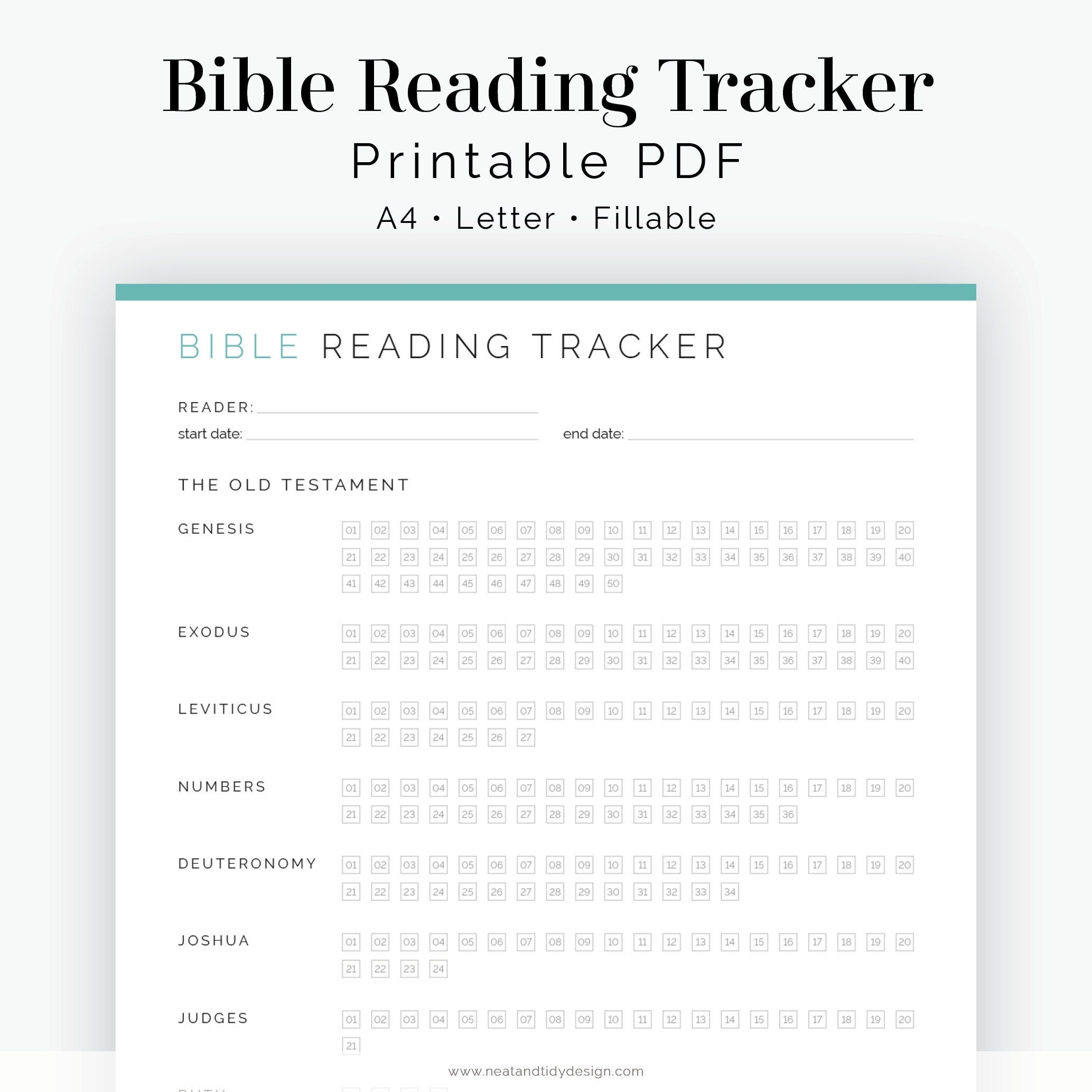 Bible Reading Tracker Fillable Printable PDF Devotional Etsy Canada