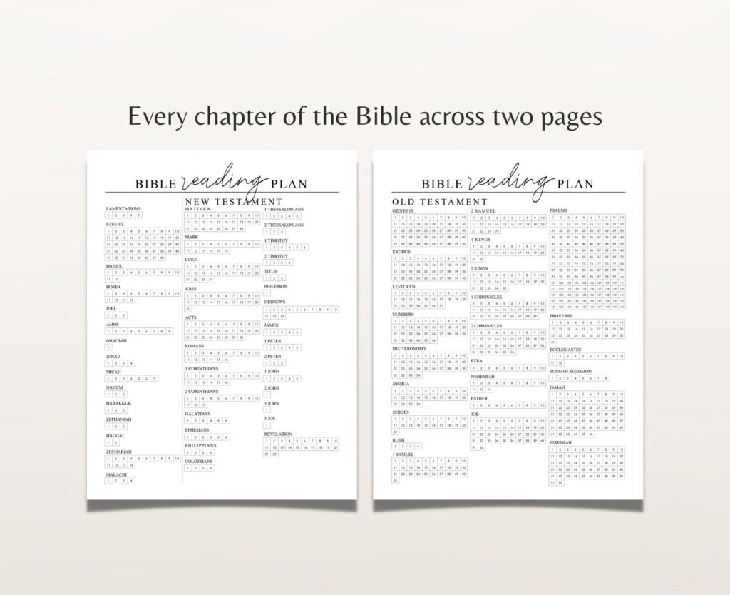 Bible Reading Tracker Printable Free