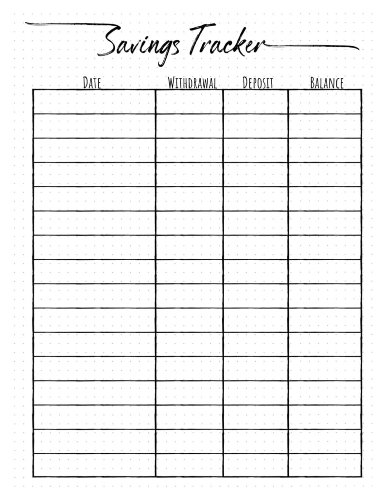 Blank Savings Tracker Printable Printable New Year Banners