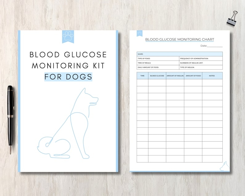 Blood Sugar Tracker For Dogs Pet Diabetes Chart Dog Blood Glucose
