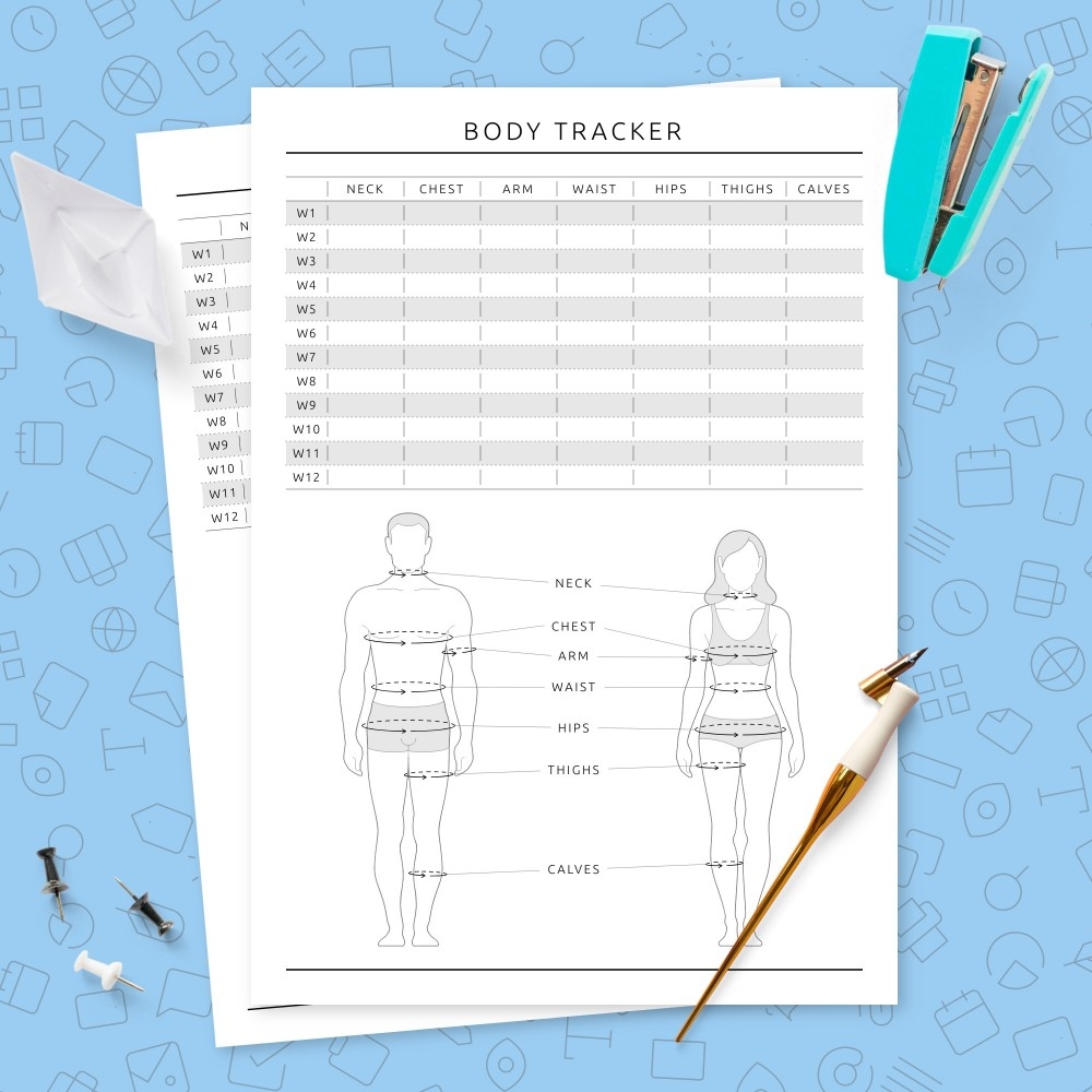 Body Tracker Template Template Printable PDF