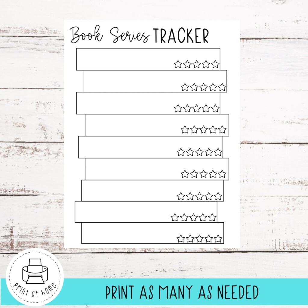Book Series Tracker Printable Digital Download PDF Etsy