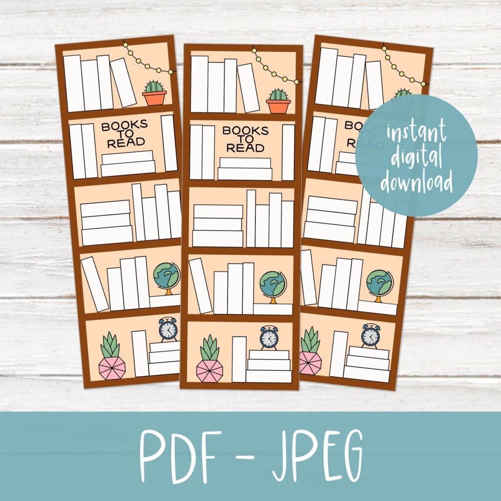 Book Tracker Bookmark Printable Free