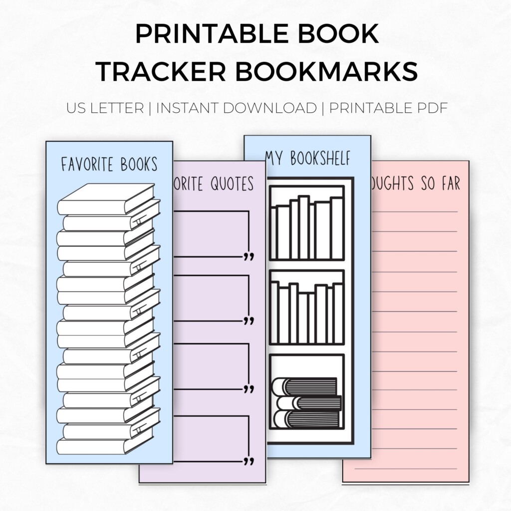Book Tracker Bookmark Printable Printable Templates