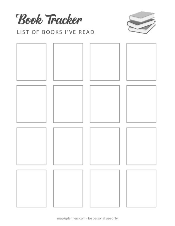 Book Tracker Free Printable