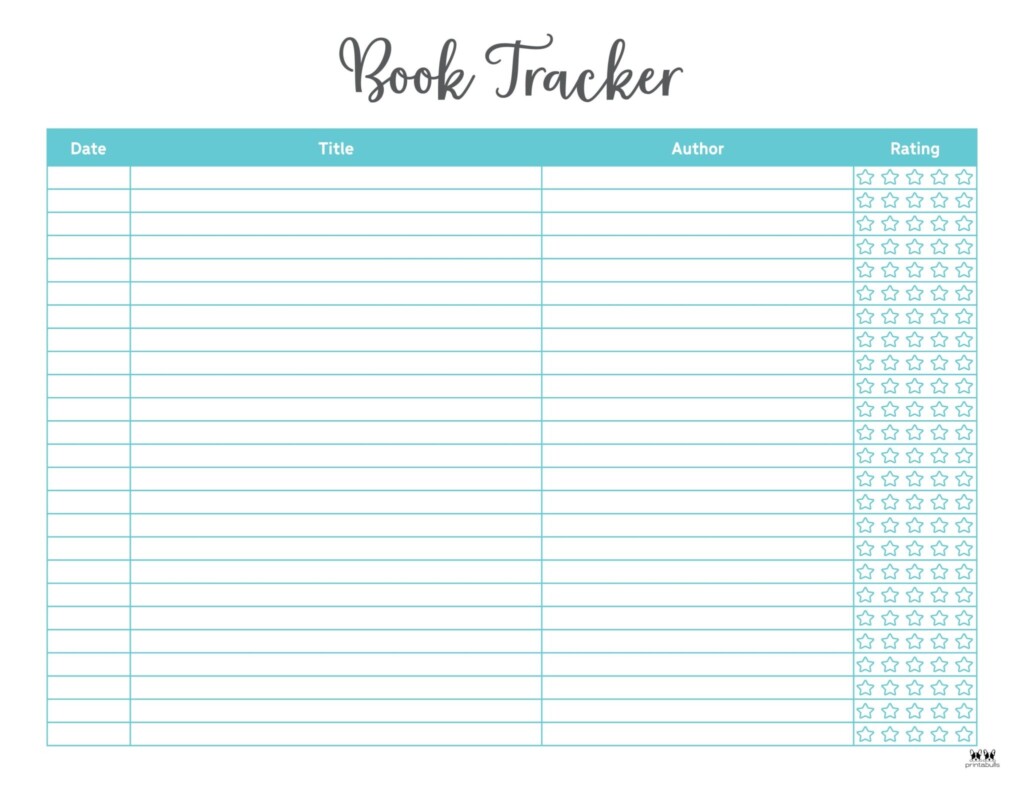 Book Trackers 15 FREE Trackers Printabulls