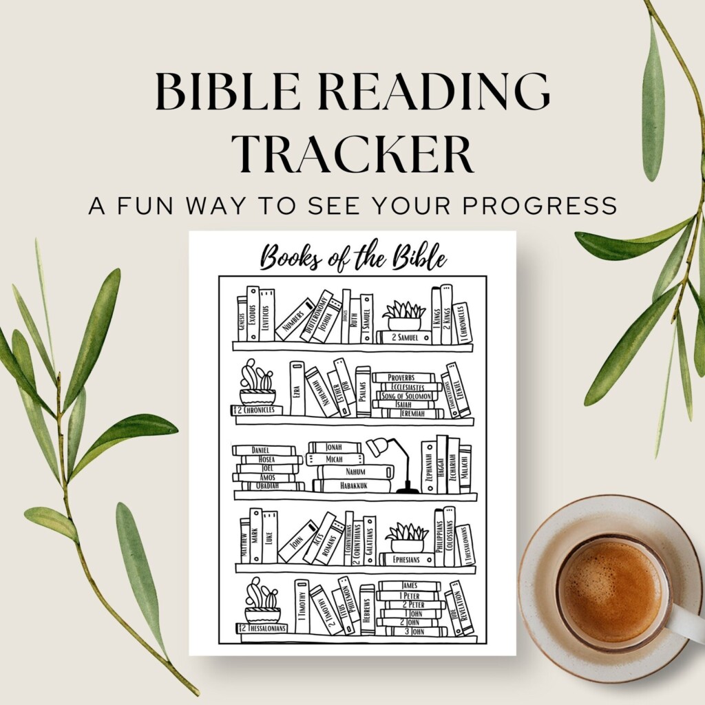 Books Of The Bible Bookshelf Coloring Printable Bible Checklist 