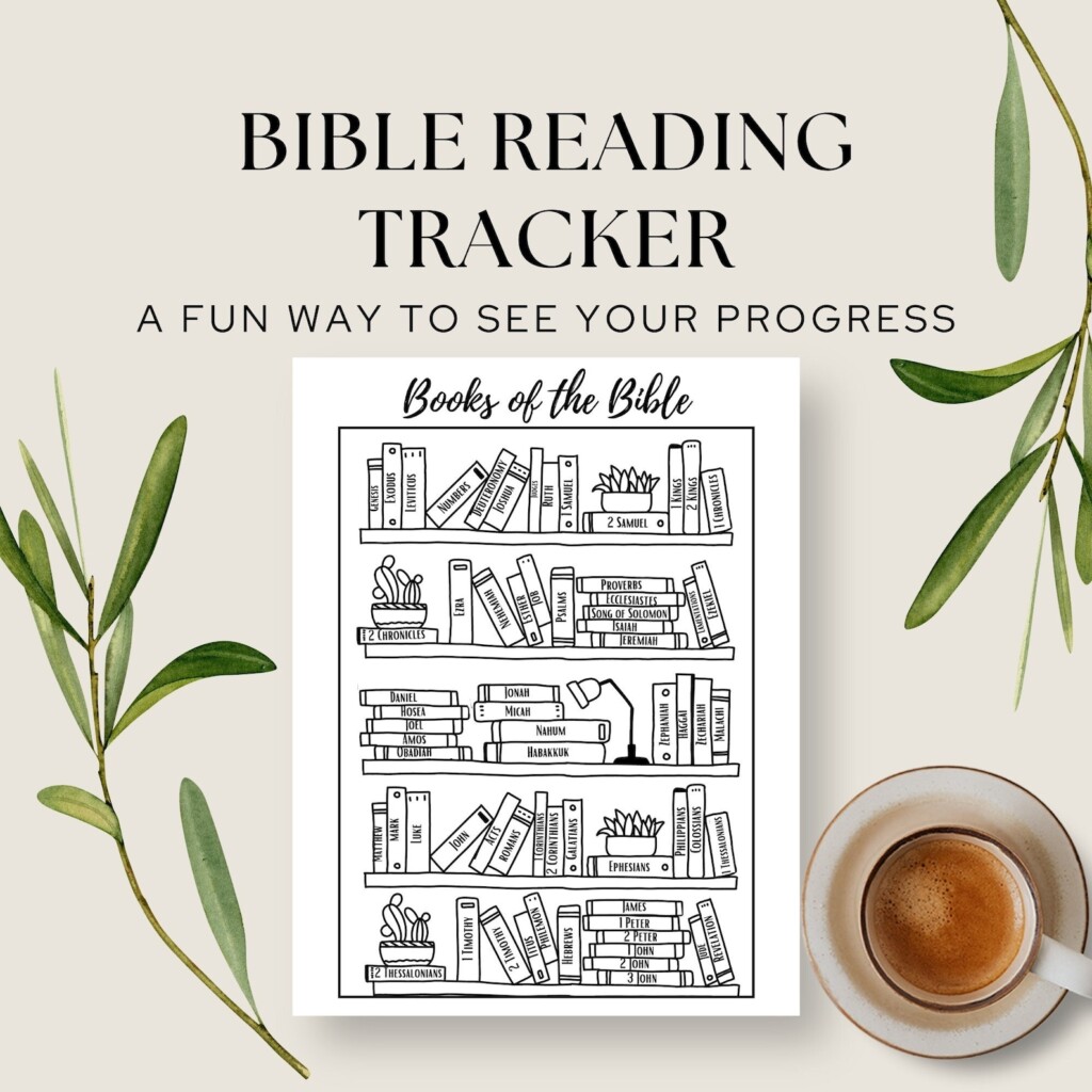 Books Of The Bible Bookshelf Coloring Printable Bible Checklist 