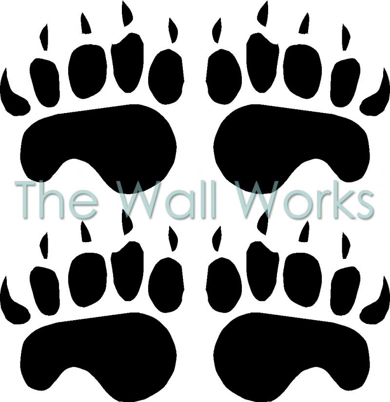 Brown Bear Tracks Wall Sticker Vinyl Decal The Wall Works