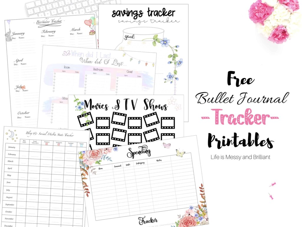 Bullet Journal Book Tracker Printable Free Bullet Journal Printables 