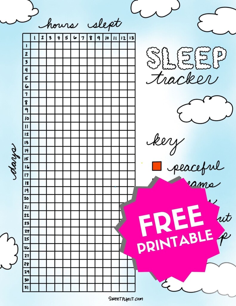 Bullet Journal Sleep Tracker Sweet PlanIt