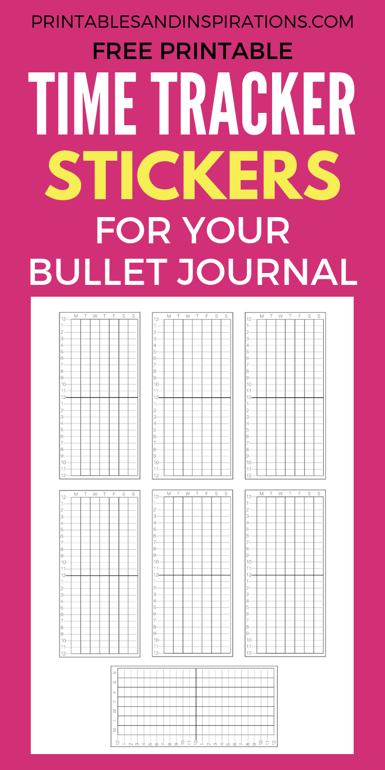 Bullet Journal Time Tracker Printable Free Printable Bullet Journal