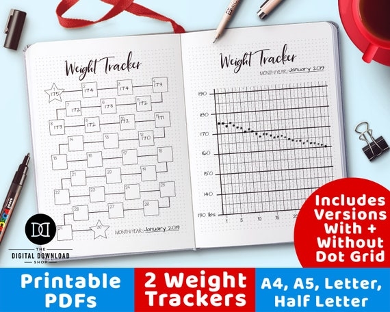 Bullet Journal Weight Loss Tracker Printable Printable Templates